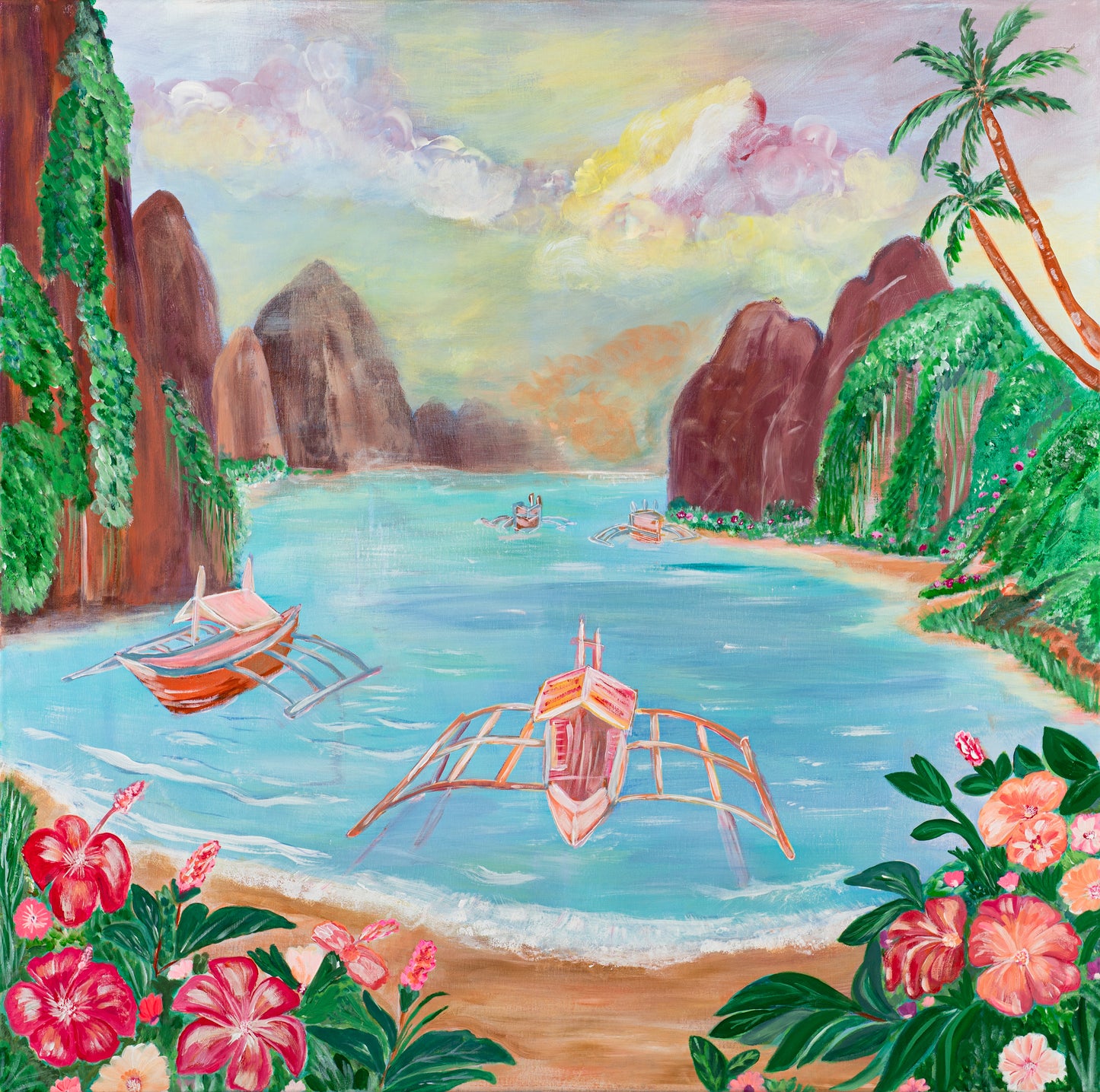 Originalgemälde "Endless Freedom - Palawan"  inkl. Rahmen